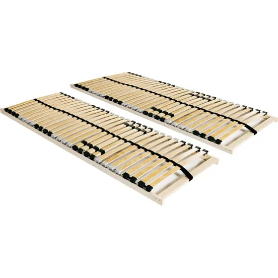 Lamelbunde 2 stk 90x200 cm – 28 lameller, 7 zoner