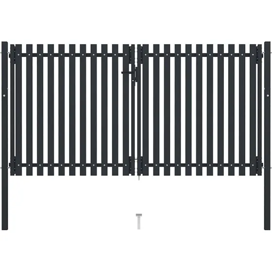 Dobbeltdrs hegnslge i pulverlakeret stl 306x220 cm