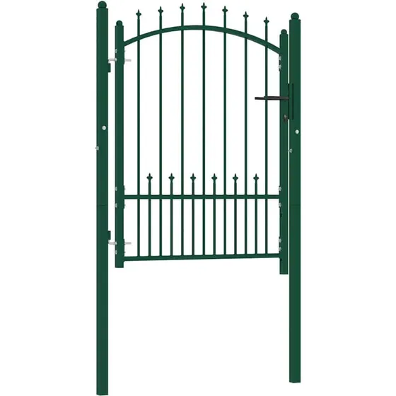 Hegnslåge med spydtop 100x125 cm, grøn stål