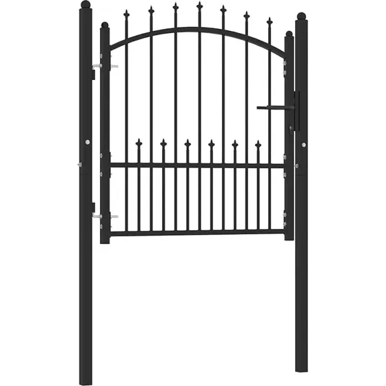 Hegnslåge spydtop 100x100 cm stål sort