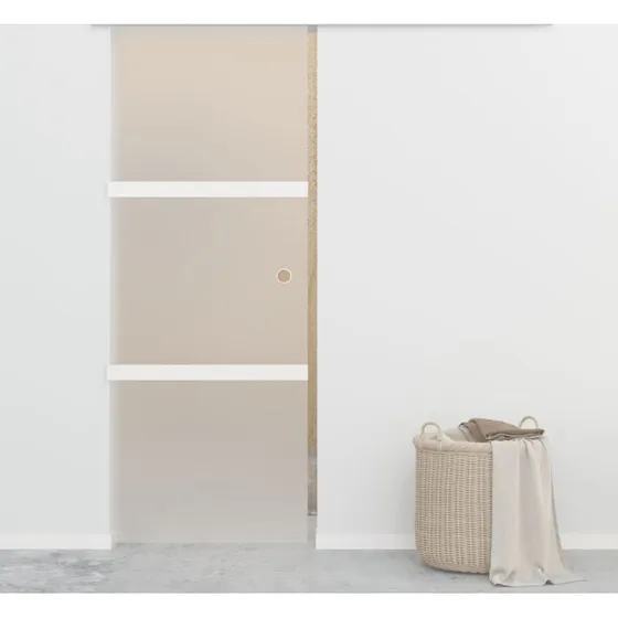 Skydedr i sikkerhedsglas og aluminium 76x205 cm