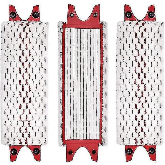 Vileda Ultramax 3-pak flad moppeduk 36x14 cm (rød/hvid)