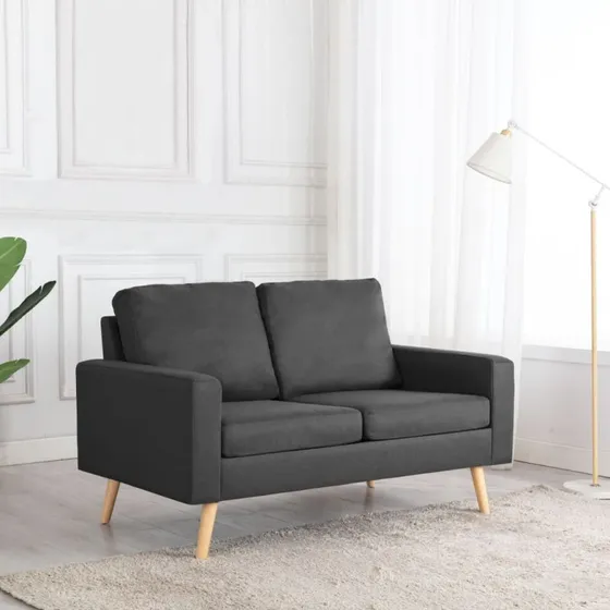 2-personers sofa i mørkegrå stof