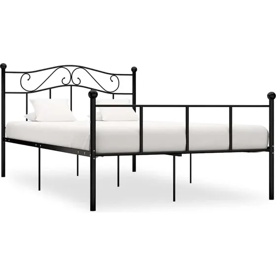 Sengestel 120x200 cm i metal - sort