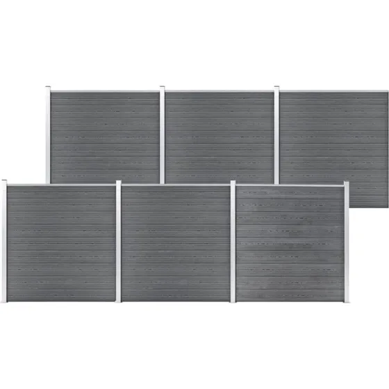 WPC havehegn 1045 x 186 cm  gr, vedligeholdelsesfrit