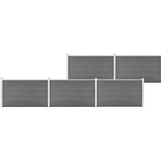 WPC havehegn 872x106 cm gr  dobbelt design