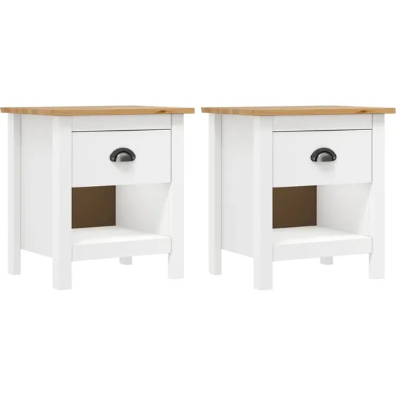 Hill sengeborde 2 stk. i massivt fyrretræ 46x35x49,5 cm