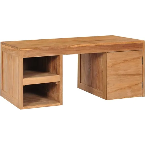 Sofabord i massivt teak 90x50x40 cm – kolonistil