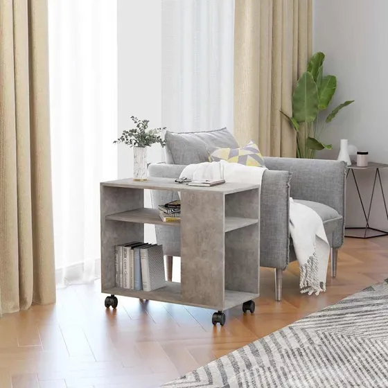 Sidebord 70x35x55 cm i konstrueret træ – betongrå