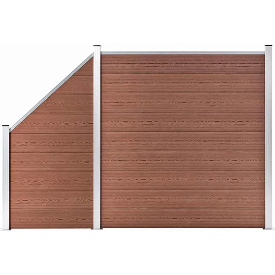 WPC hegnsst 273x186 cm (1 firkantet + 1 skr) brun