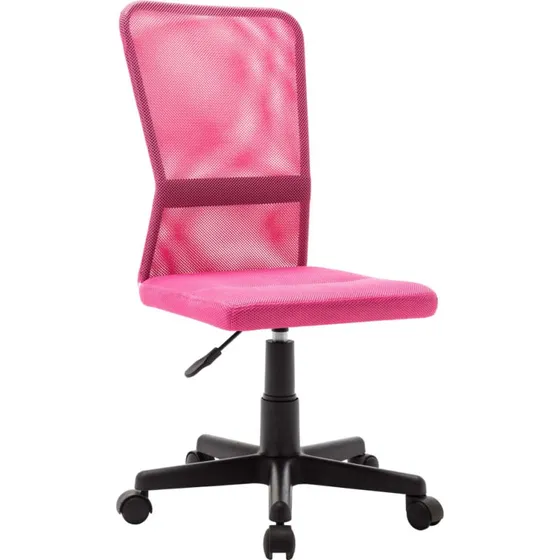 Kontorstol med mesh-ryg og gaslift, pink
