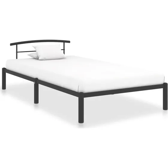 Sengestel i metal 90x200 cm - sort