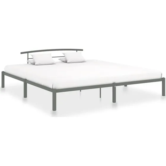 Sengestel 180x200 cm i metal - grå