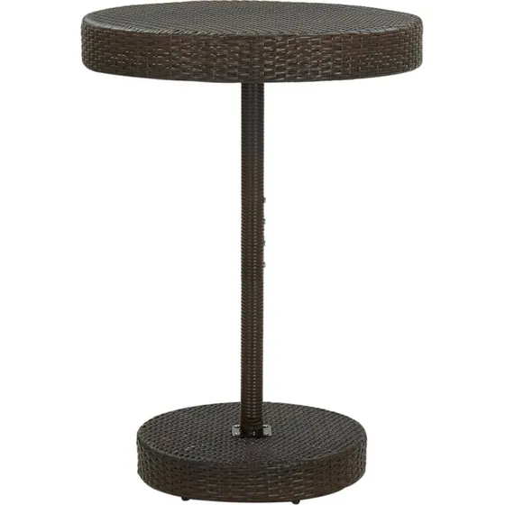 Havebord i polyrattan 75,5x106 cm  brun