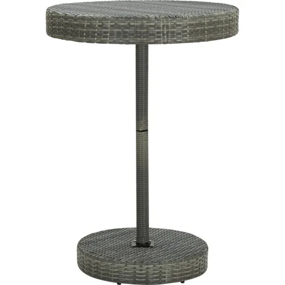 Havebord i gr polyrattan 75,5x106 cm  robust & UV-bestandigt