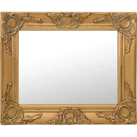 Barok vgspejl 50x40 cm - Guldfarvet ramme