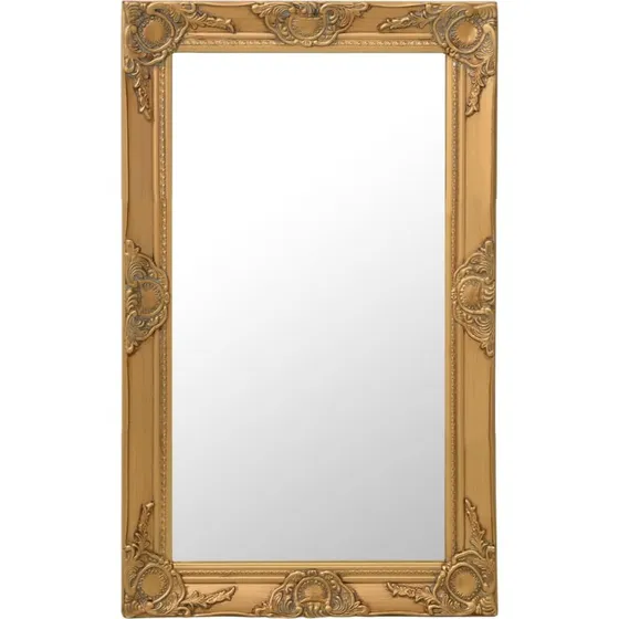 Vgspejl 50x80 cm i barokstil  guldfarvet