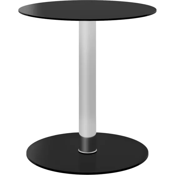 Sofabord 40 cm i hærdet glas - sort