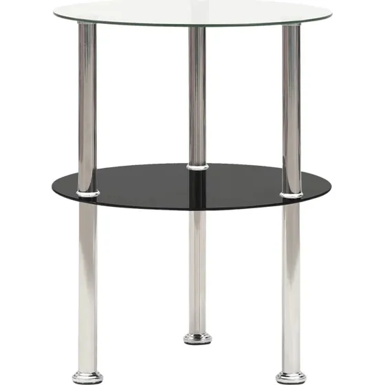 Sidebord 50x35x65 cm i hærdet glas – transparent
