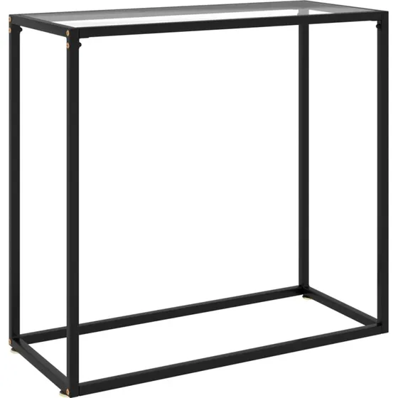 Konsolbord i hærdet glas 80x35x75 cm – transparent