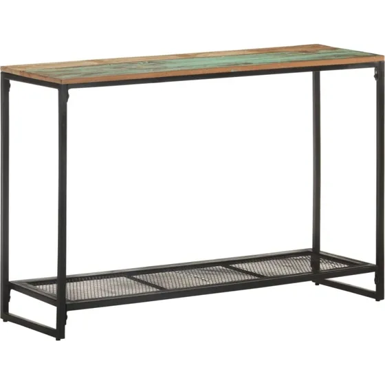 Konsolbord i massivt genbrugstræ 110x35x75 cm