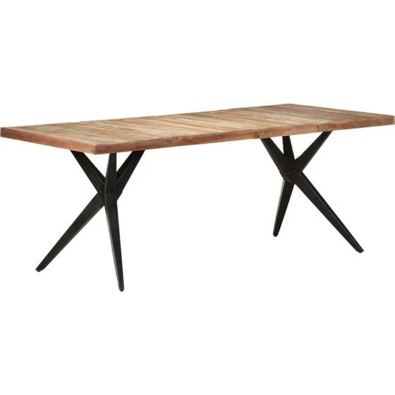 Spisebord 200x90x76 cm i massivt genbrugstr