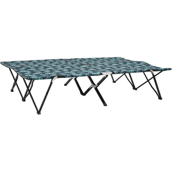 2-personers foldbar liggestol i stål med bladmønster