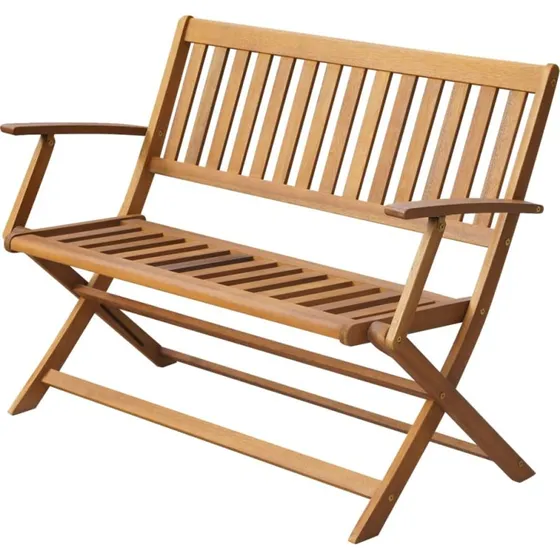 Havebænk 120 cm i massivt akacietræ, foldbar