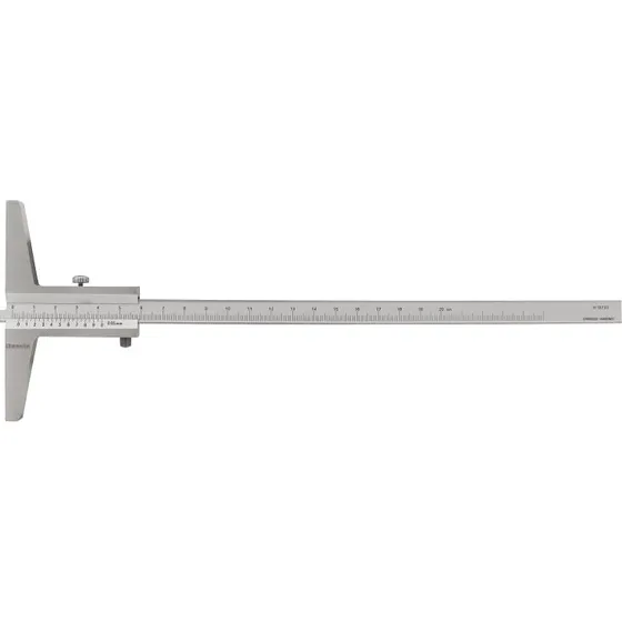 Diesella Dybdeskydelære 0–200 mm, 0,05 mm aflæsning, 100 mm bro