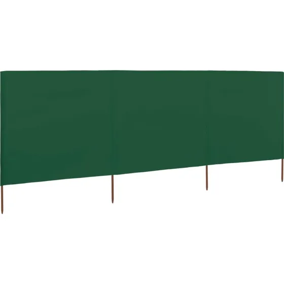 Læsejl 3-panel 400x120 cm grøn – foldbart vindskærm