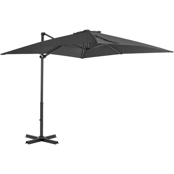 Hængeparasol 250x250 cm - Antracit, aluminiumsstang