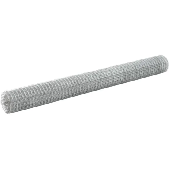 Hønsenet galvaniseret stål 10 x 1,5 m - sølv