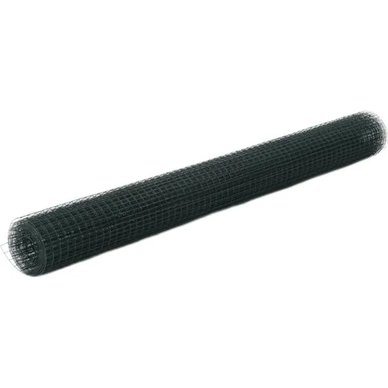 Hønsenet i stål med PVC 10 x 1,5 m - grøn