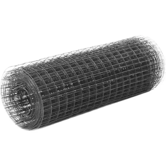 Hnsenet i stl med PVC 25 x 0,5 m  gr