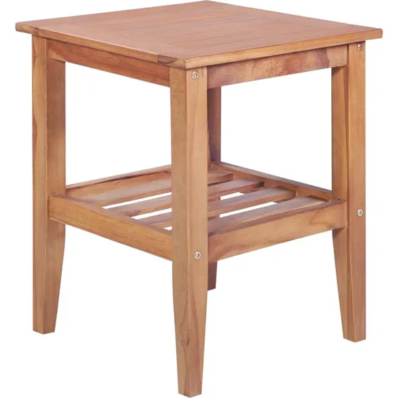 Sofabord i massivt teak 40x40x50 cm - firkantet