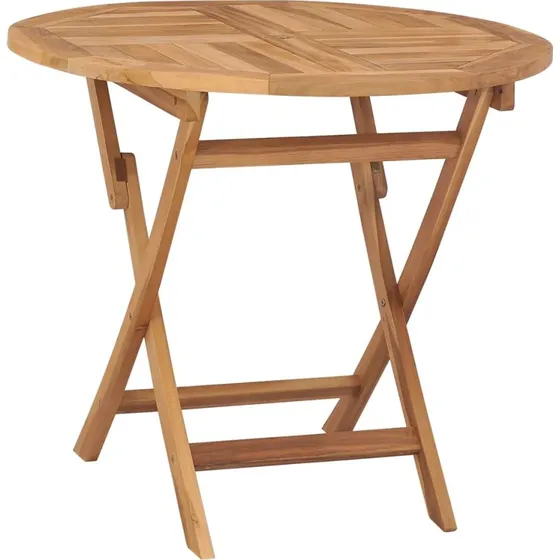 Foldbart havebord i massivt teaktr 85x76 cm