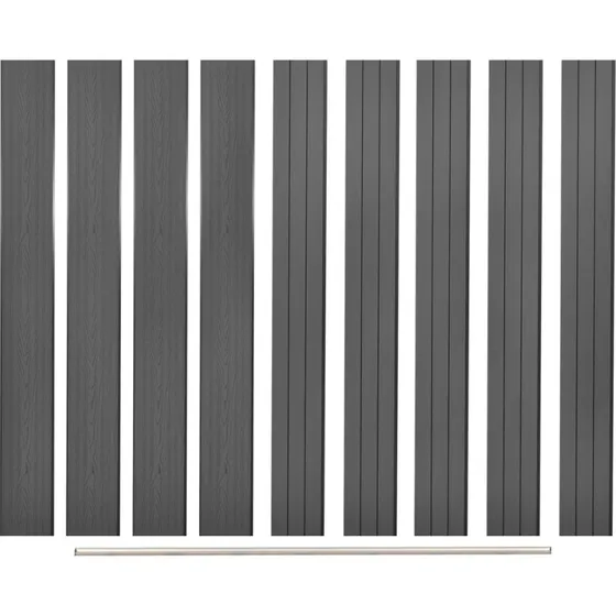 WPC hegnsbrdder 9 stk. 170 cm gr  erstatningsst