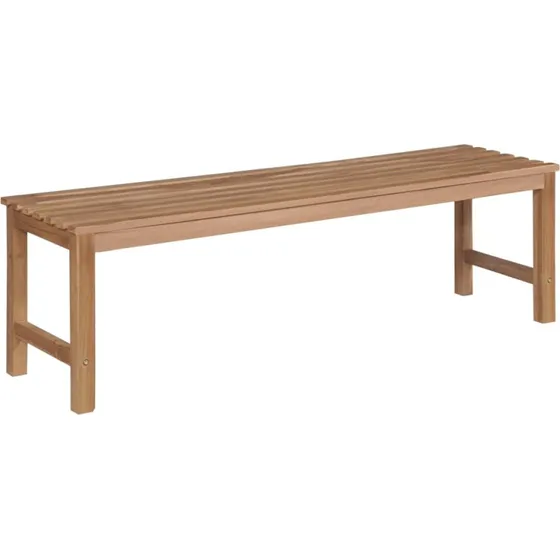 Havebænk 150 cm i massivt teak - holdbar udendørsbænk