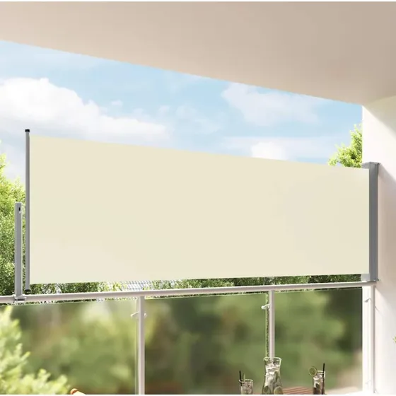 Sammenrullelig sidemarkise 120x300 cm – creme