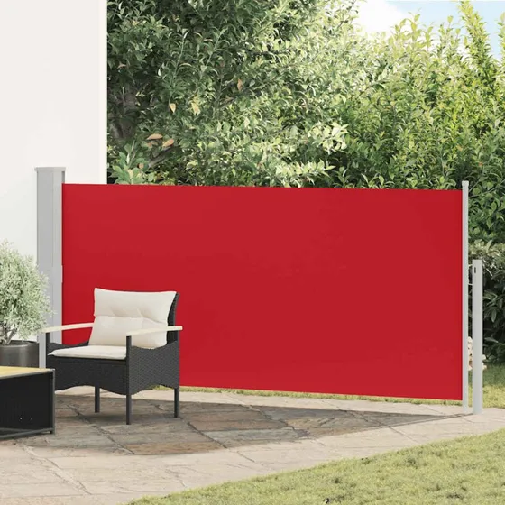 Sammenrullelig sidemarkise 140x300 cm - rød