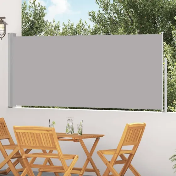 Sammenrullelig sidemarkise 120x300 cm – grå
