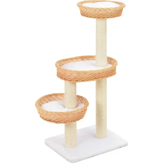 Kradsetr i naturligt piletr med sisalstolpe