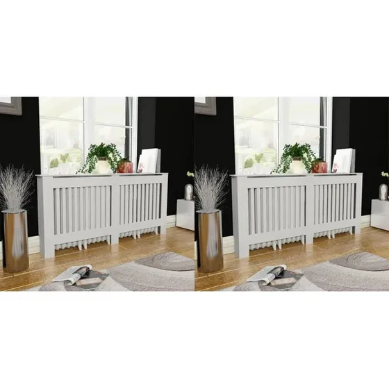 Radiatorskjulere 2 stk. MDF 172 cm hvid