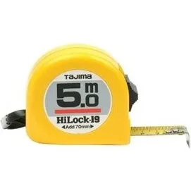 Tajima Hi-Lock målebånd 5 m x 19 mm, gul