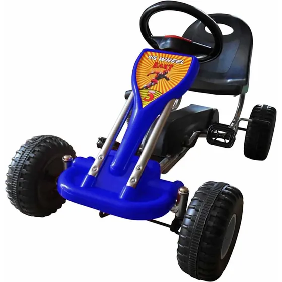 Blå pedal-gokart til børn 3–5 år (op til 30 kg)