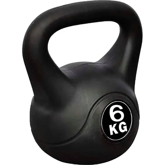 Kettlebell 6 kg  plastovertrukket beton
