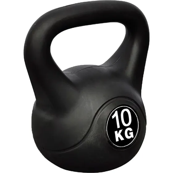 Kettlebell 10 kg  plastbelagt beton, gulvbeskyttelse