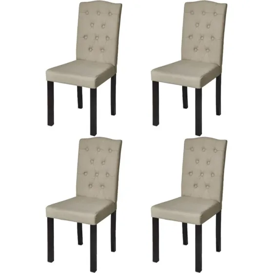 Spisebordsstole 4 stk. stof kamelbrun - ergonomisk sæt