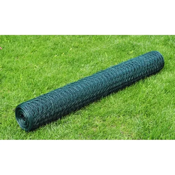 Hnsenet 25x0,75 m stl med PVC-belgning (grn)