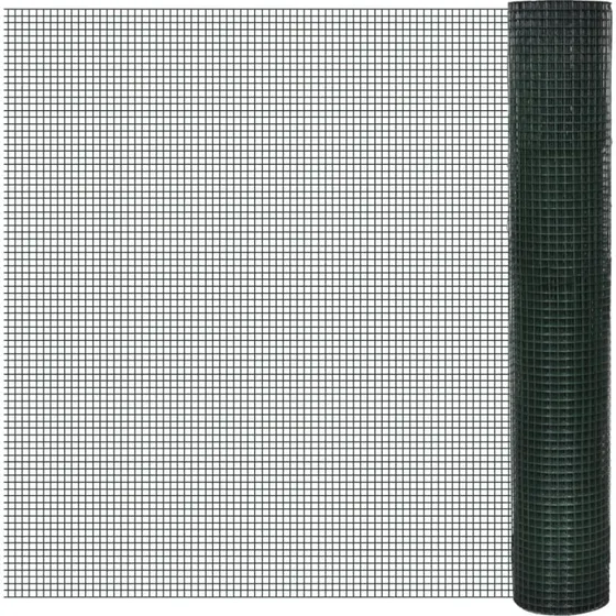 Hnsenet 25 x 1 m galvaniseret stl med PVC - grn